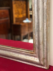 Specchiera lignea foglia argento mecca XIX secolo . Restaurata
