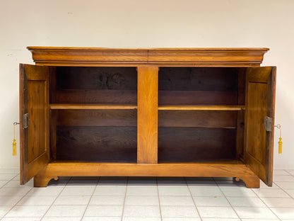 Credenza Carlo X in olmo . Emilia XIX secolo . L 196 cm