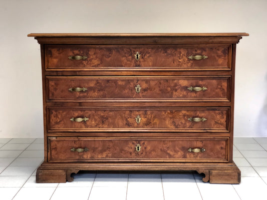 Canterano in walnut and briar. Emilia Modena Louis XIV