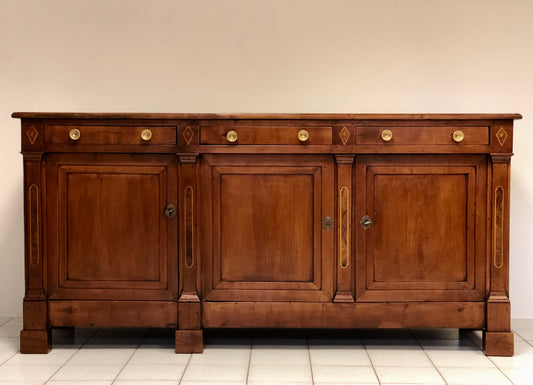 Credenza impero in ciliegio intarsiata ( restaurata )