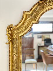 Specchiera lombarda legno intagliato dorato XIX secolo