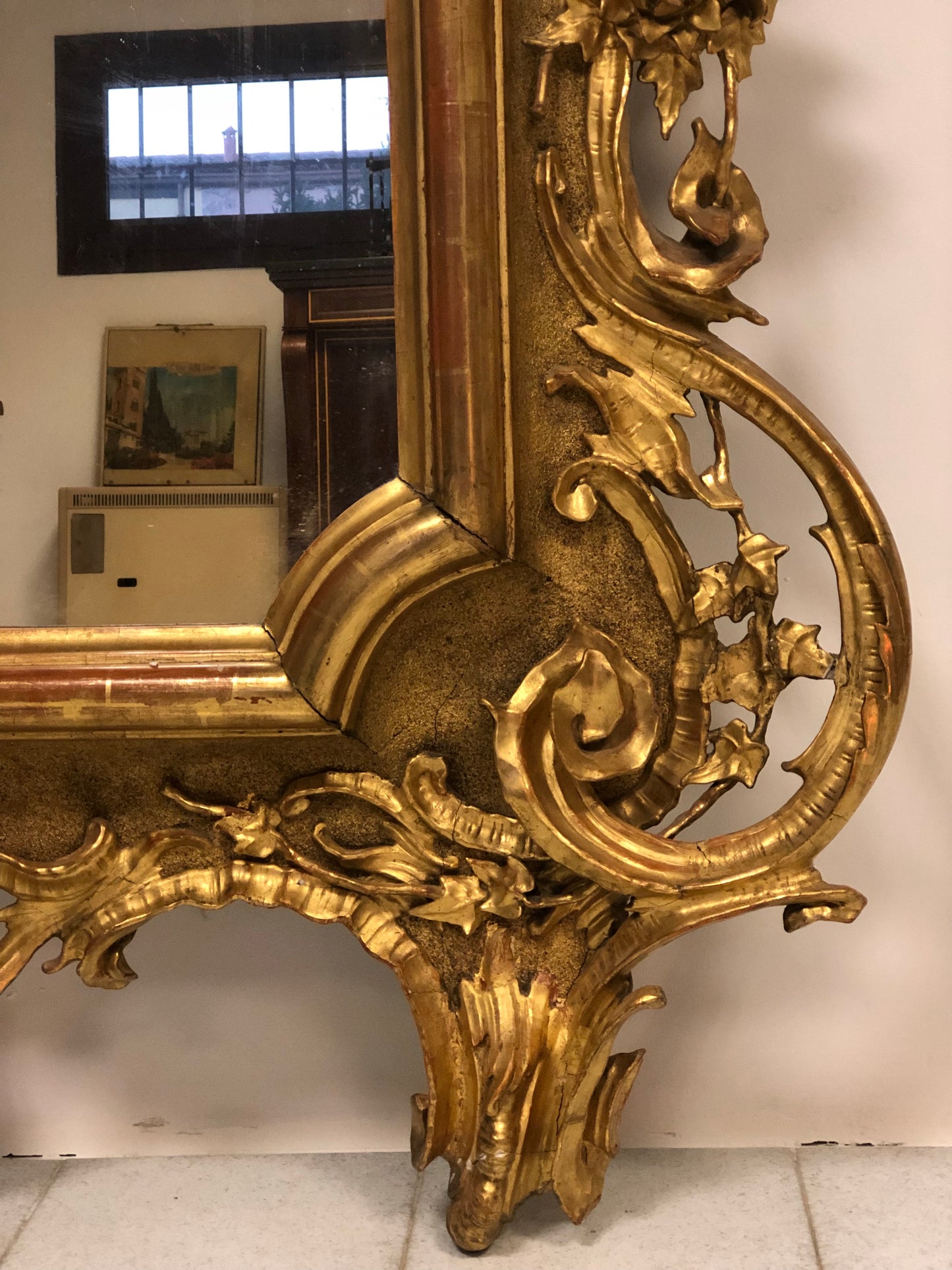 Lombard mirror Charles X. 195cm. Early 19th century