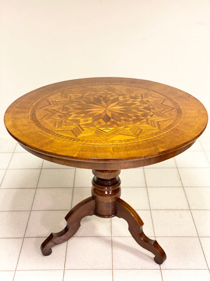 Round Mosaic Table. Rolo 19th Century