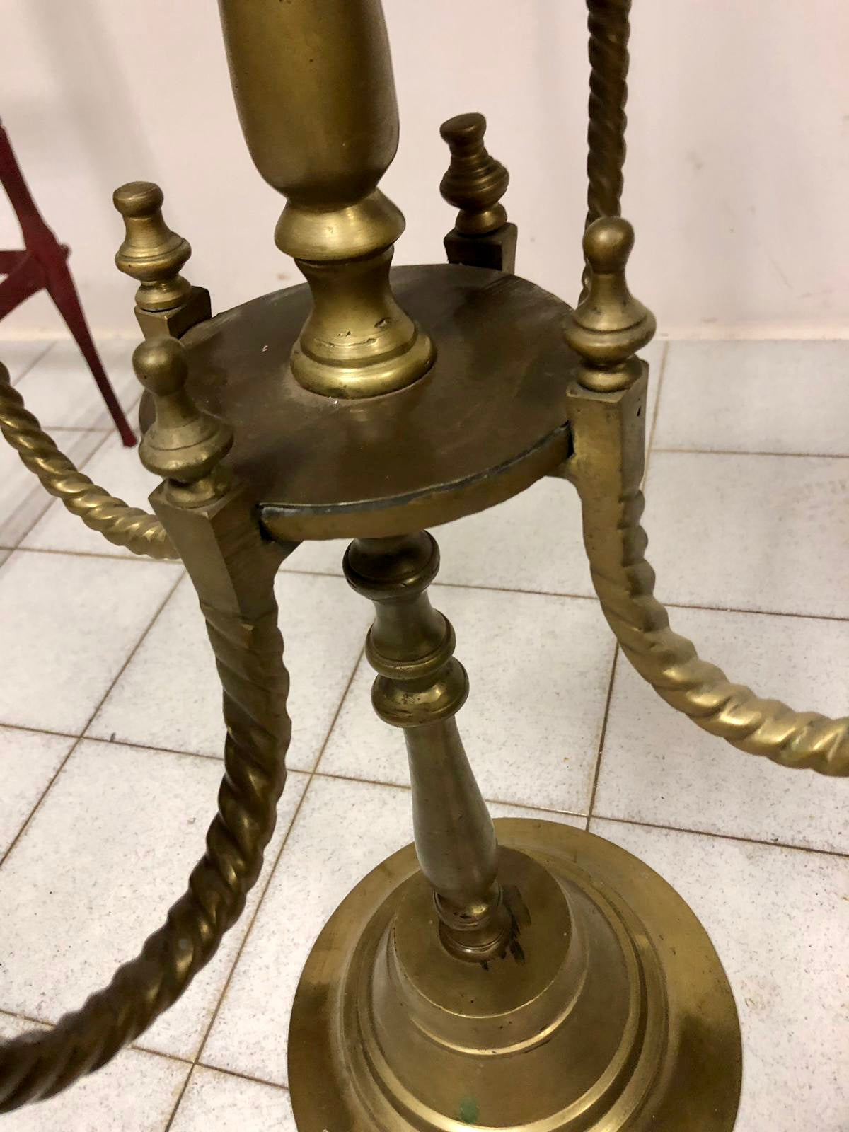 Gilded bronze candlestick with nine flames, 19th century