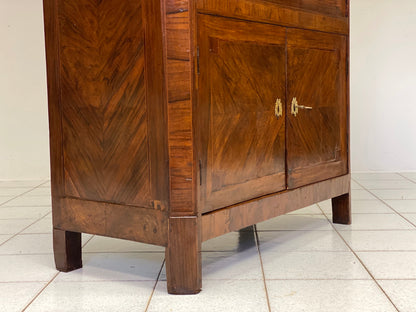 Secretaries veneered in walnut and various woods. Lombardy, late 18th century