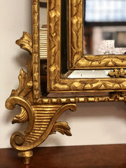Specchiera legno intagliato e dorato fine XIX secolo