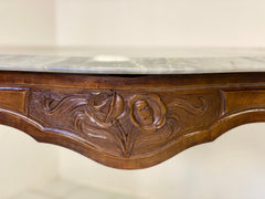 Consolle Luigi Filippo noce lombarda metà XIX secolo