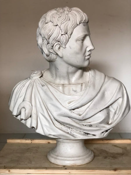 Busto in marmo di Carrara . Caracalla fine XIX