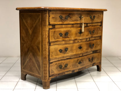 Louis XV chest of drawers with curved front