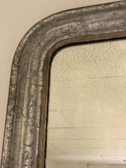 Specchiera lignea foglia argento mecca XIX secolo . Restaurata