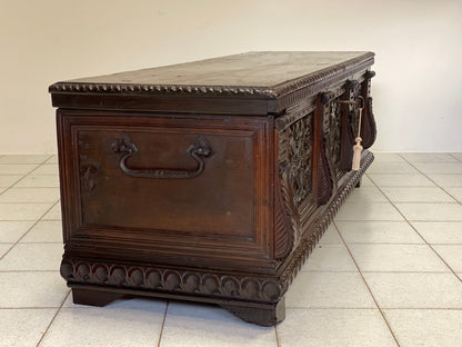Carved chest Brescia Cremona early 17th century