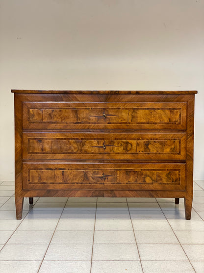 Lombard Directory chest of drawers, late 18th and early 19th century