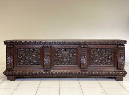 Carved chest Brescia Cremona early 17th century