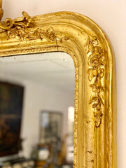 Specchiera legno intagliato dorato . Metà XIX secolo