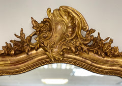 Specchiera legno intagliato dorato. XIX secolo . Restaurata