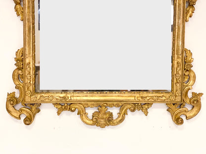 Specchiera veneziana legno intagliato dorato fine XIX secolo