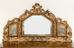 Specchiera in legno intagliato dorato fine XIX secolo