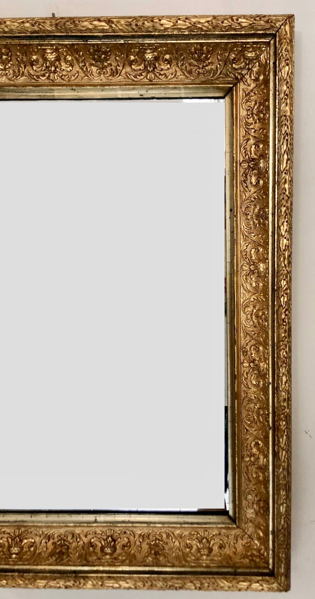 Gilded Barbizon mirror. 19th century