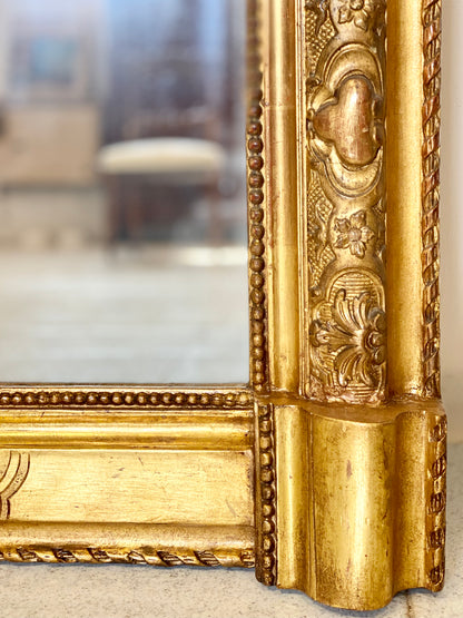 Lombard mirror carved gilded wood 19th century