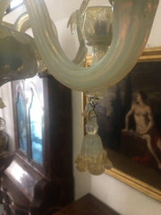 Lampadario di Murano vetro cinque luci . Primi 900