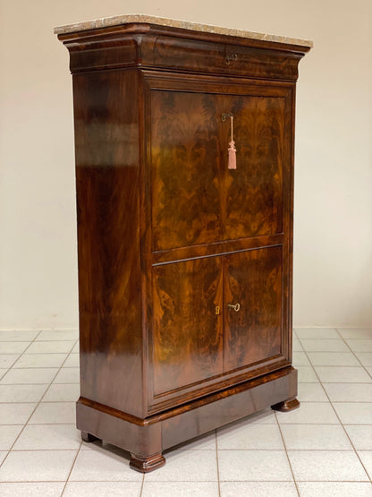 Secretaries Charles X feather mahogany. 19th century