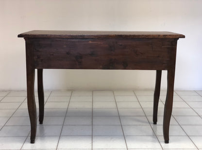 Walnut console writing table