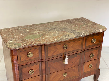 Napoleon III chest of drawers in rosewood with marble top. 19th century