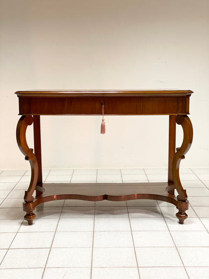 Lombard console table veneered in walnut. Mid-19th century