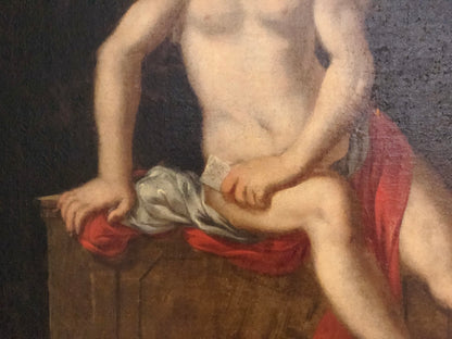 Olio su tela . Betsabea scuola lombarda XVII secolo