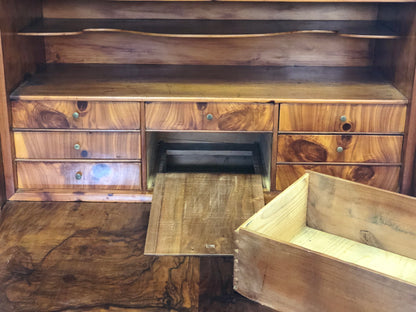 Carlo X secretaires in walnut and walnut root