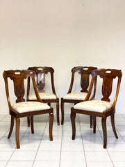 Gruppo di quattro sedie a gondola Impero Inizio XIX secolo