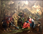 Biblical scene oil on canvas contemporary frame