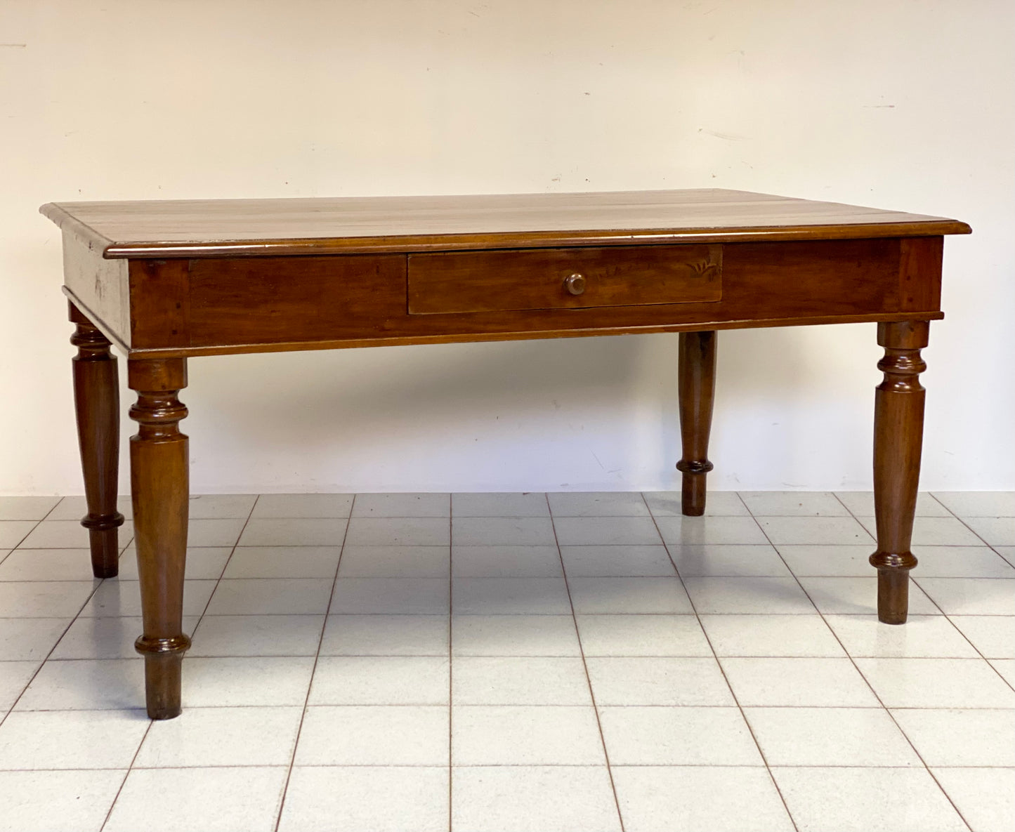 Cherry table. Emilia mid 19th century. Restored