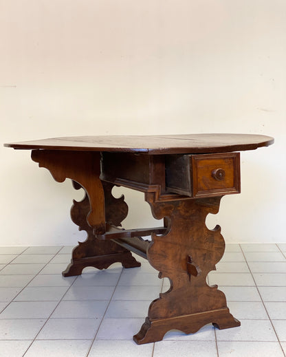 Walnut slatted table