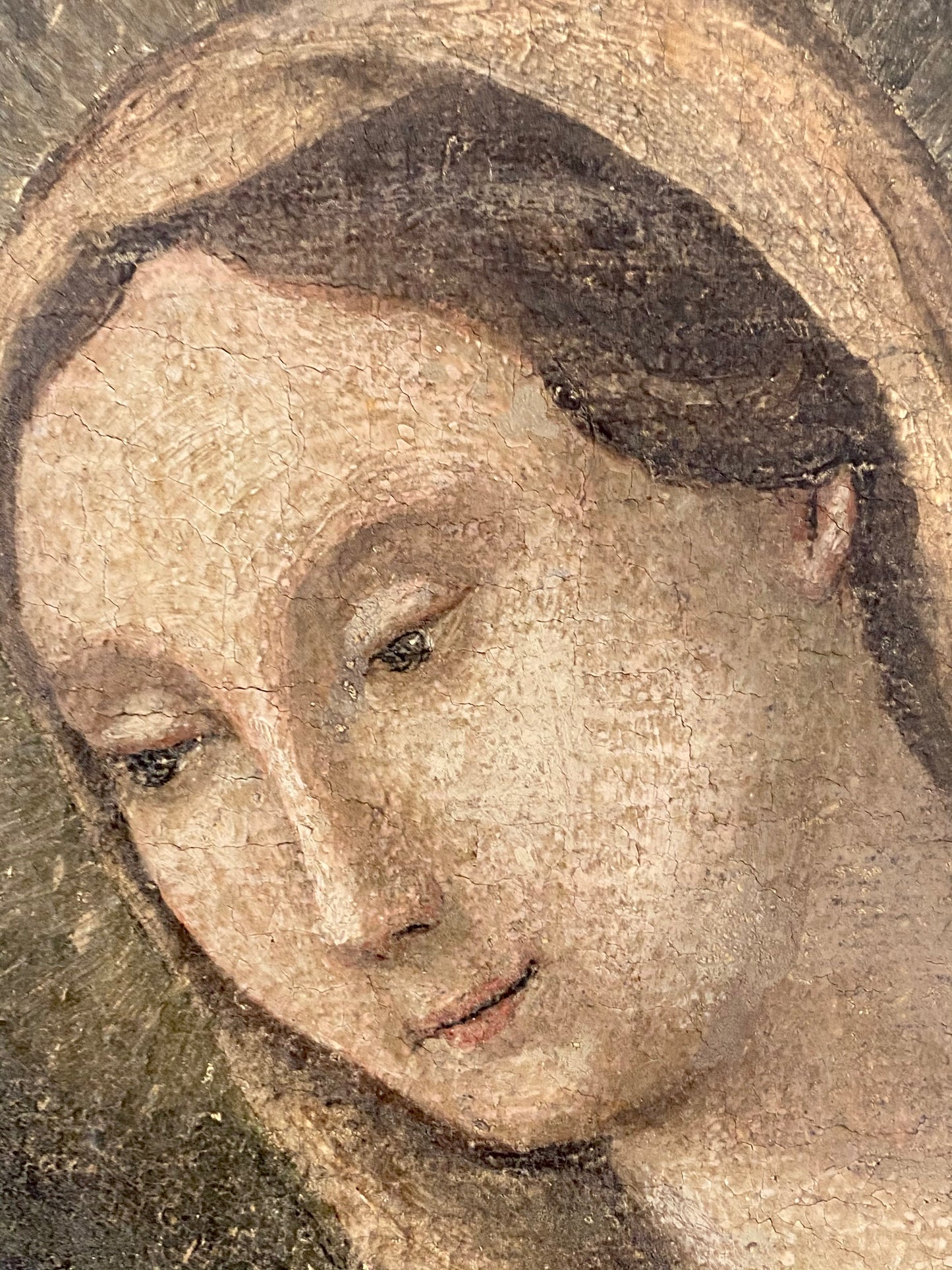 Pala d' altare Madonna con bambino e Santi XVII secolo cerchia di Tanzio da Varallo