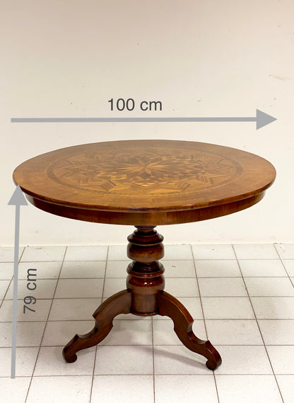 Round Mosaic Table. Rolo 19th Century