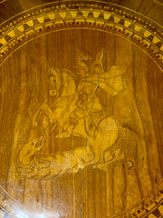 Tavolino di Rolo con san Giorgio e il drago . XIX secolo