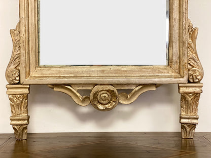 Lombard Empire period mirror with silver leaf. Early 19th century