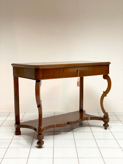Lombard console table veneered in walnut. Mid-19th century