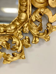 Specchiera intagliata e dorata fine XVIII secolo