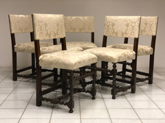 Gruppo di sei sedie a rocchetto . XVIII secolo