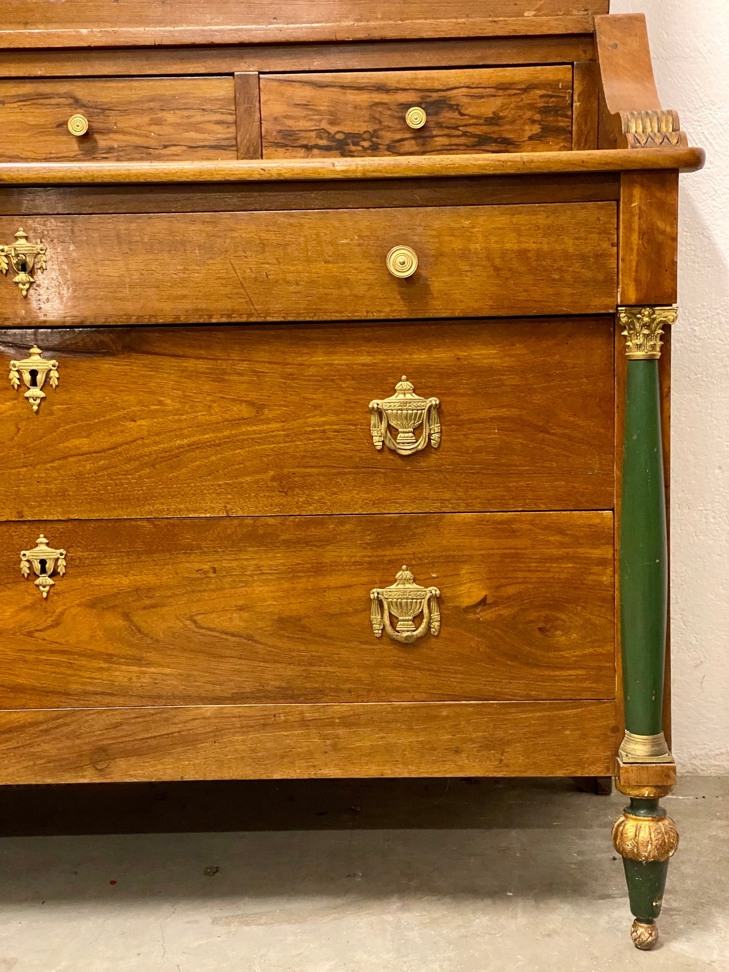 Walnut trumeau. Lucca Siena early 19th century