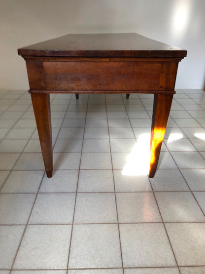 Louis XVI walnut table. Emilia late 18th century