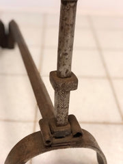 Coppia di alari ferro battuto .XIX secolo
