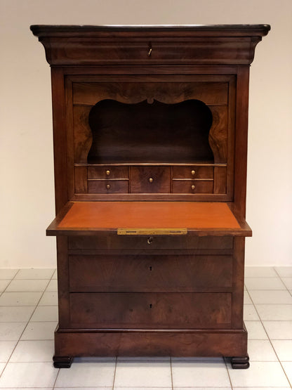 Charles X walnut secretaire (restored)