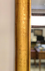 Specchiera in foglia oro lombarda con incisioni floreali . XIX secolo