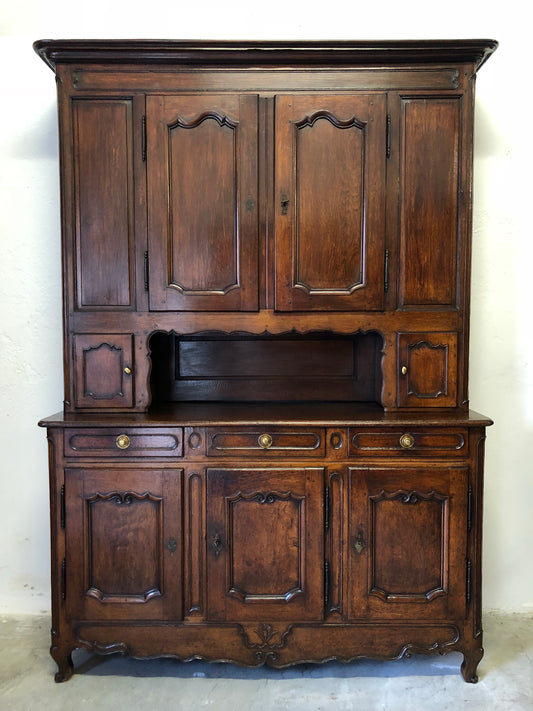 Credenza doppio corpo libreria Luigi XV . XVIII secolo