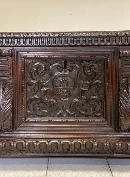 Carved chest Brescia Cremona early 17th century