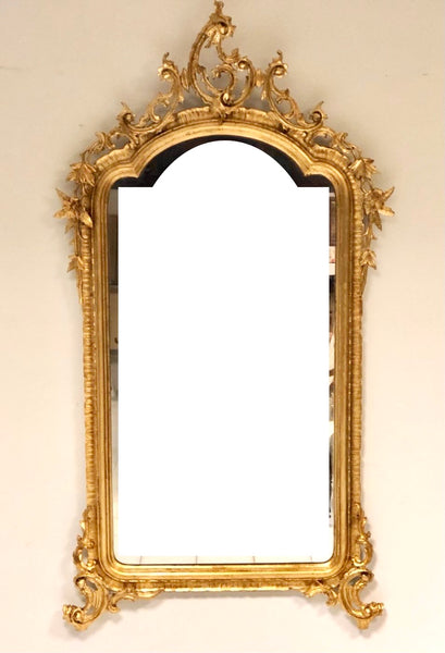 Specchiera Lombarda legno intagliato dorato. XIX secolo