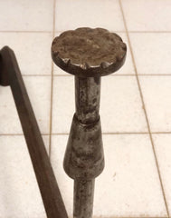 Coppia di alari ferro battuto .XIX secolo